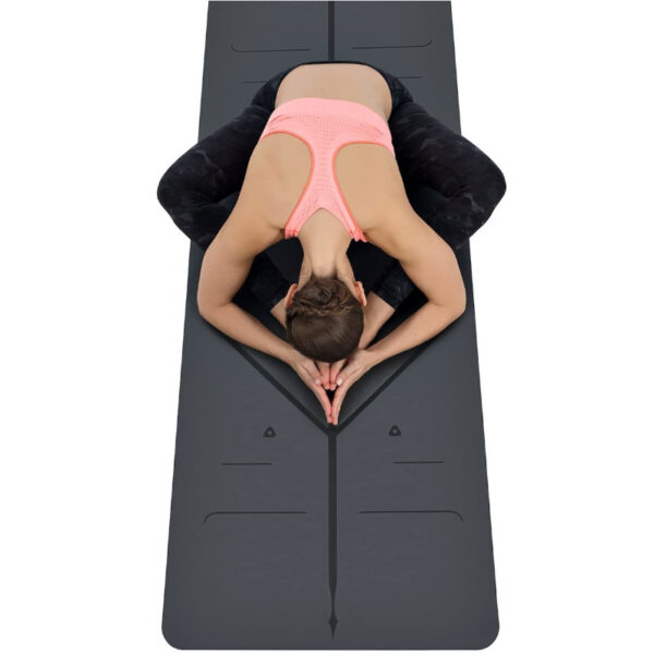 tappetino yoga con sistema allineamento